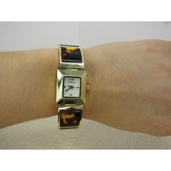 NWOT   CHICO’S FAUX-TORTOISE STRAP WATCH - Picture 4 of 11